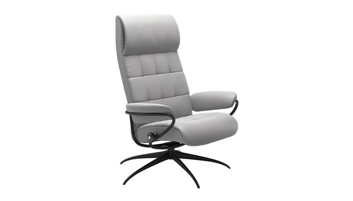Stressless London High Back in Cori Silver Cloud Leather